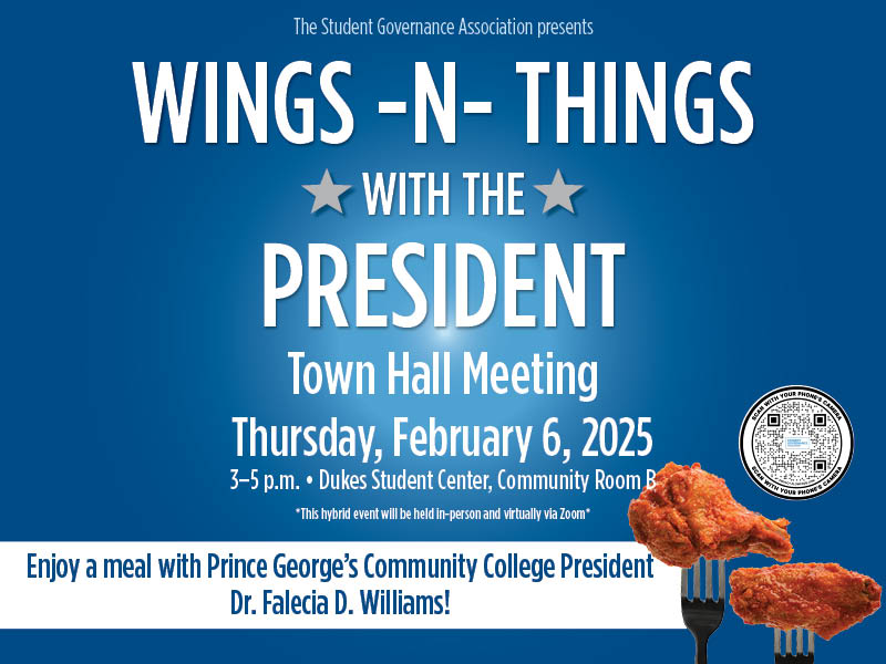 Image for advertisement for wings-n-things with the President Town Hall Meeting