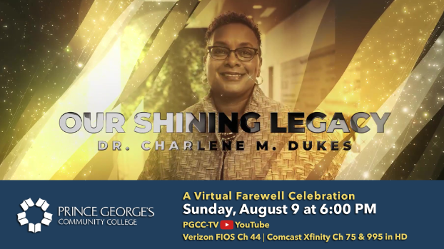 Photo of Dr. Dukes with Virtual Farewell Info
