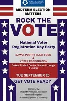 National Voter Registration Day Rock the Vote Party Flier