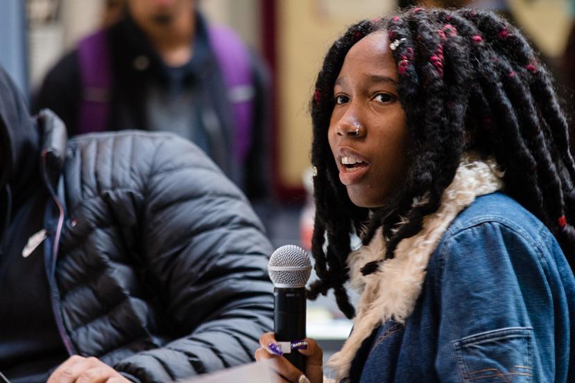 Student advocating for change