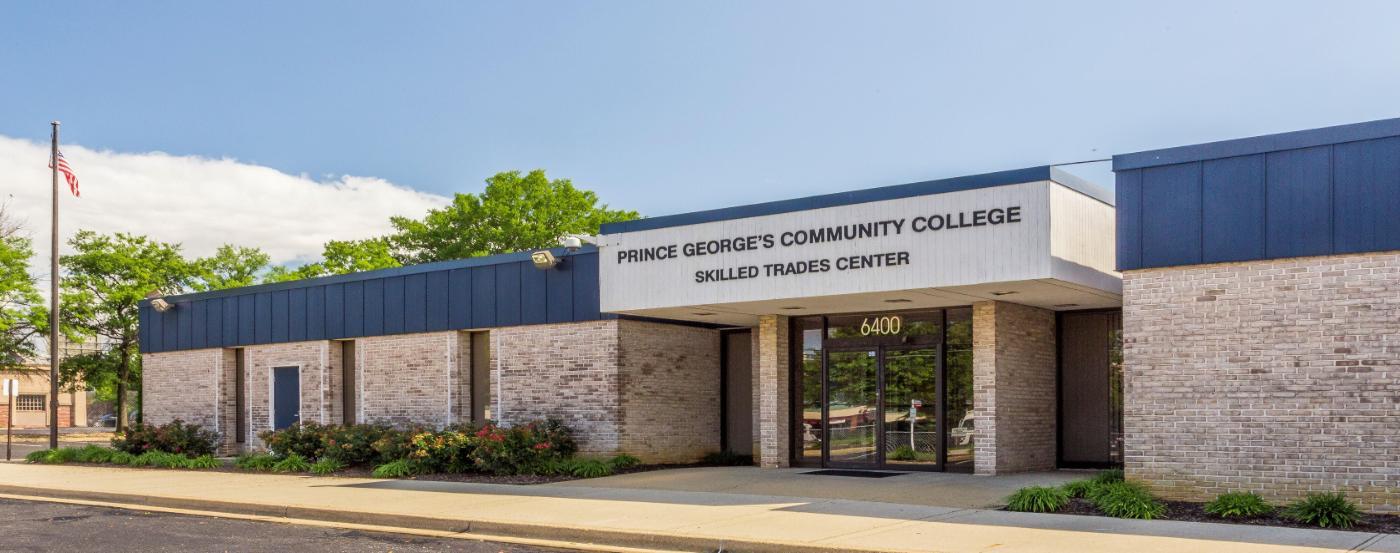 PGCC Skilled Trades Center Building Exterior Shot In the Morning