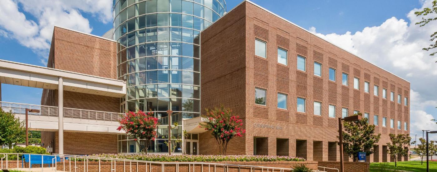 PGCC Chesapeake Hall Building Exterior Shot In the Morning