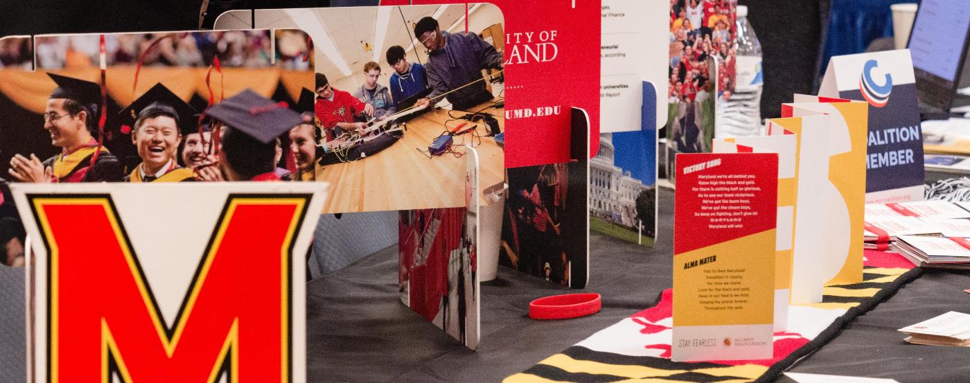 University of Maryland Display Materials at Student Transfer Day