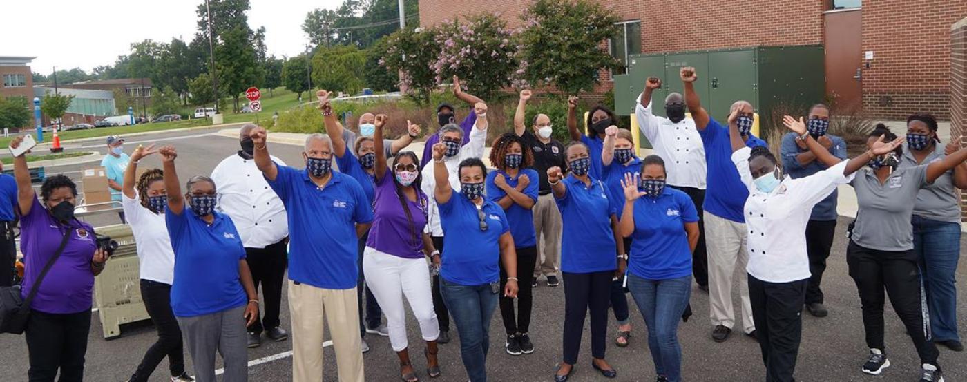 Foundation Food Distribution Group smiling on the PGCC campus