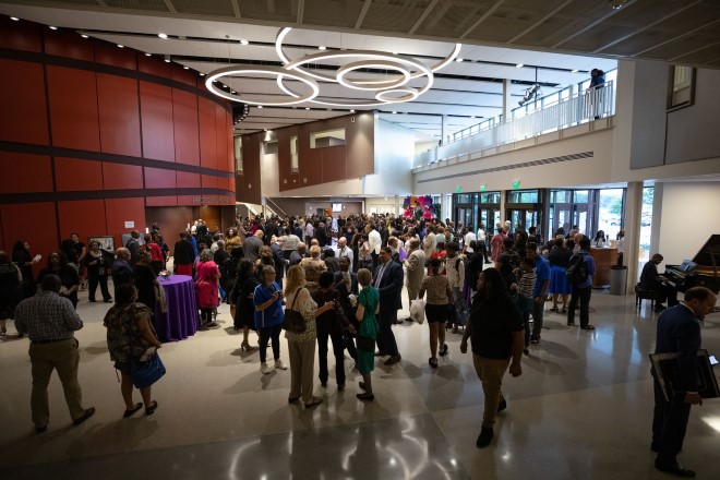 Center for Performing Arts Lobby Full of Guests