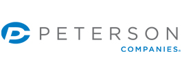 Peterson Companies logo with a stylized 'P' and the words 'PETERSON COMPANIES' in gray and blue.