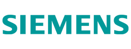 Siemens Logo with white background and teal text.