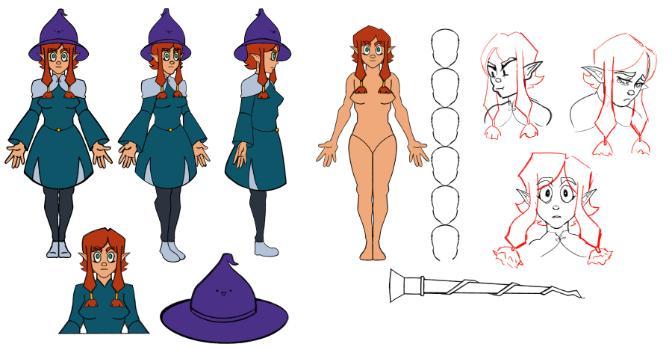 Brianna Hutchingson - Witch - Model Sheet - 1st Place Award